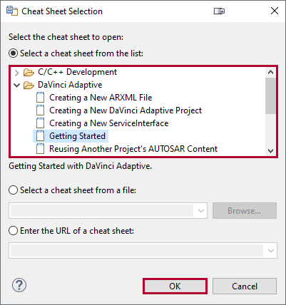 Cheat Sheet Selection