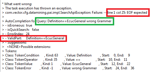 SearchApi Exception Message