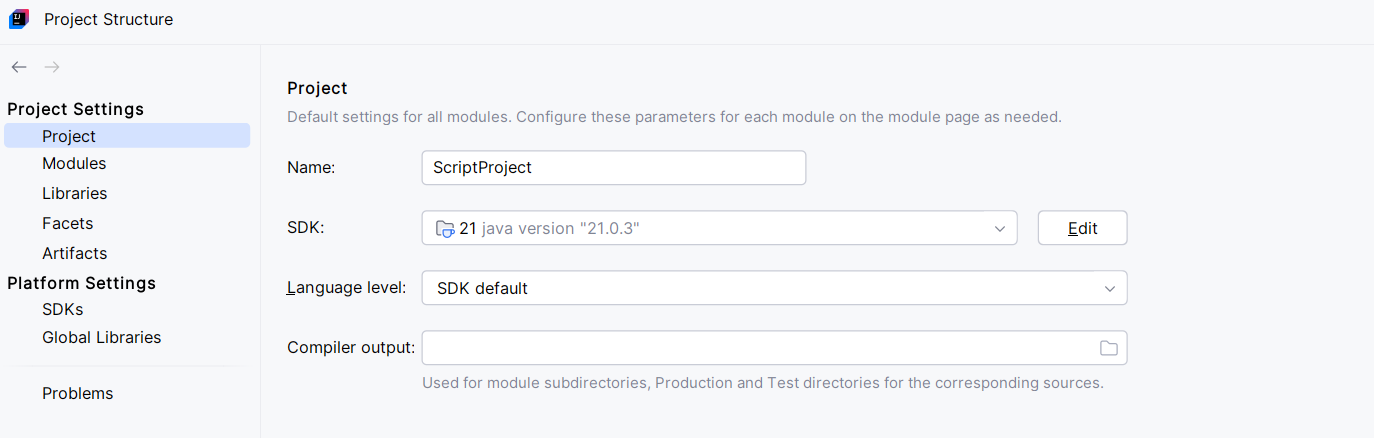 Project SDK Setting