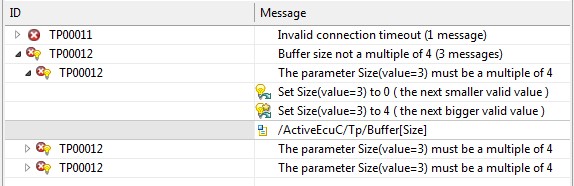 example validation results