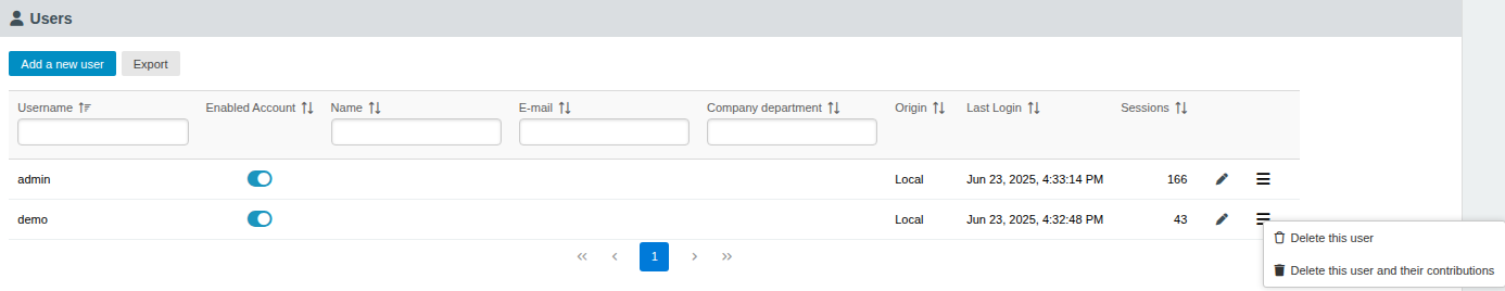SIM userManagement auto